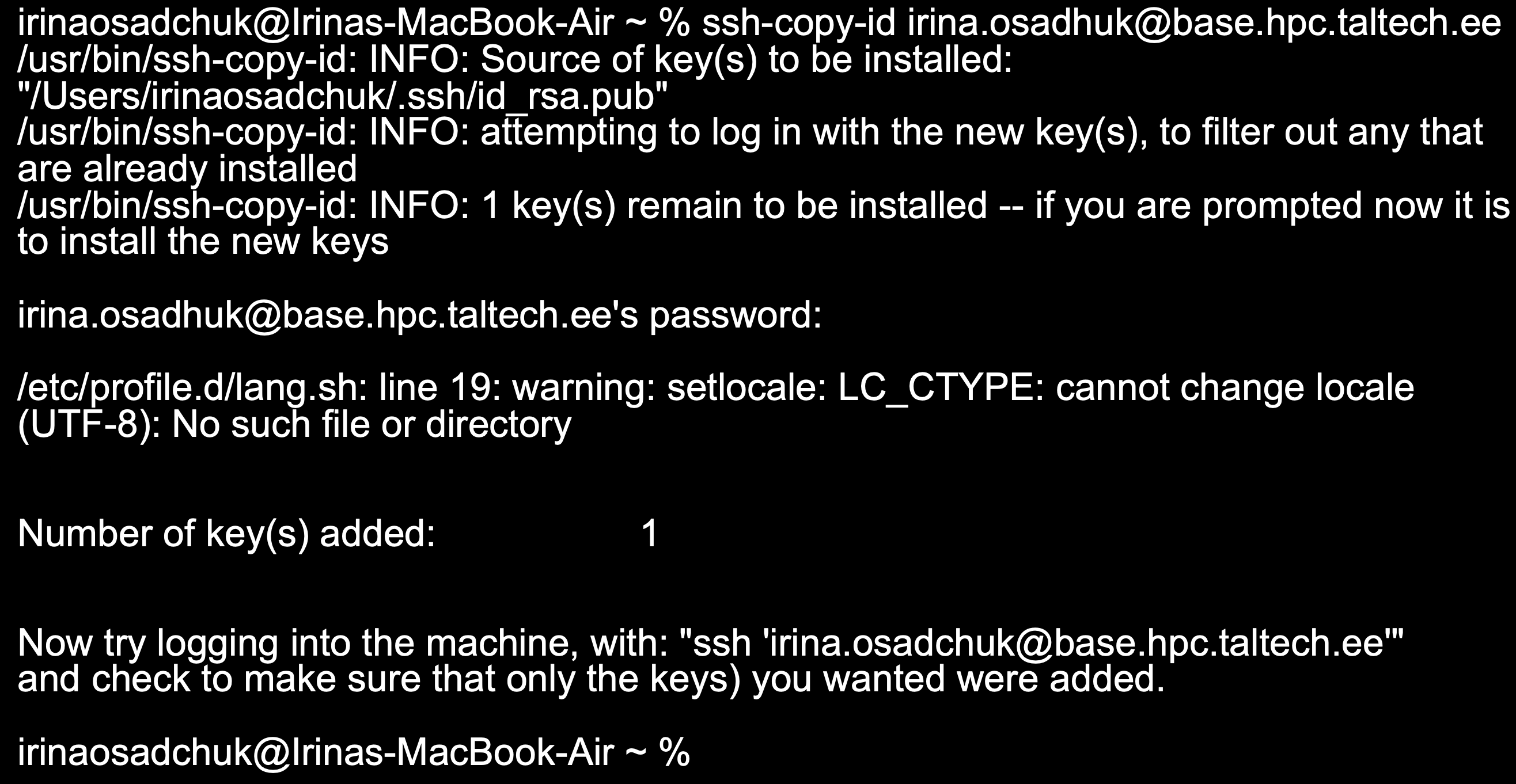 Getting SSH Keys To Work TalTech HPC User Guides